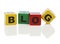 Blog spelled with alphabet building blocks