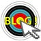 Blog on Target Click with Arrow Cursor Icon