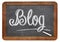Blog word on blackboard