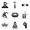 Blogger icons set, simple style