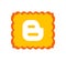 Blogger logo. Blogger is a blog publishing service. Communication app icon . Kharkiv, Ukraine - June , 2020