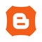 Blogger logo. Blogger is a blog publishing service. Communication app icon . Kharkiv, Ukraine - October, 2020