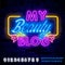 Blogger. My Beauty Blog neon sign vector. Blogging Design template neon sign, light banner, neon signboard, nightly bright