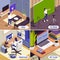 Blogger Vlogger Isometric Set