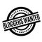 Bloggers Wanted rubber stamp