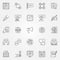 Blogging icons set