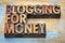 Blogging for money banner