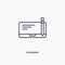 Blogging outline icon. Simple linear element illustration. Isolated line Blogging icon on white background. Thin stroke sign can