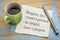 Blogging tips - handwriting on napkin