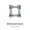 Blokchain block vector icon on white background. Flat vector blokchain block icon symbol sign from modern cryptocurrency