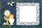 Blond boy First Communion picture frame card