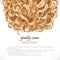 Blond curled hair background