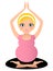 Blond Pregnant yoga woman