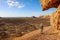 Blond woman enjoying stunning view in Damaraland Namibia