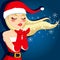 Blonde Blowing Christmas Magic