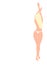 blonde silhouette beautiful slim female figure body care