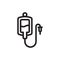 Blood bag icon logo illustration related to medical devices