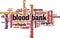 Blood bank word cloud
