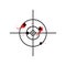 Blood bullet hole target icon. Clipart image