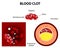 Blood clot. Vector diagram