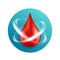 Blood coagulation 3D icon - blood changes