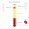 Blood components medical vector illustration