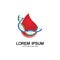 Blood DNA genetic icon sign logo