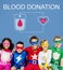 Blood Donation Aid Heart Care Concept