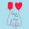 Blood Donation Concept give blood safe life vector.illustration
