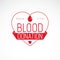 Blood donation inscription made with heart shape and blood drops. Healthy lifestyle conceptual