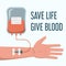 Blood donation isolated. Save life, give blood