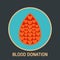 Blood donation logo vector