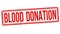 Blood donation sign or stamp