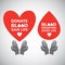 Blood donation simple illustrations