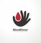 Blood donor creative logo design