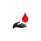 Blood droop icon logo design template