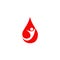 Blood droop icon logo design template