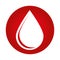 Blood drop donation icon