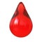 Blood drop red liquid translucent abstract ink droplet form