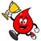 Blood Drop Running with Trophy