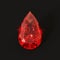 Blood drop shaped ruby