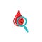 Blood drop test logo