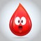 Blood Droplet 3D Mascot Character