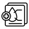 Blood dropper icon outline vector. Pass travel