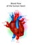 Blood Flow In Human Heart Realistic Vector Scheme