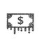 Blood money icon. Vector illustration decorative design