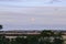 Blood moon rising over rural Australian landscape