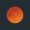 Blood Moon, Total Lunar Eclipse - Vector