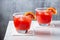 Blood Orange Margaritas Cocktails with Ice and Salted Rim