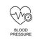 blood pressure line icon. Element of medicine icon with name for mobile concept and web apps. Thin line blood pressure icon can be